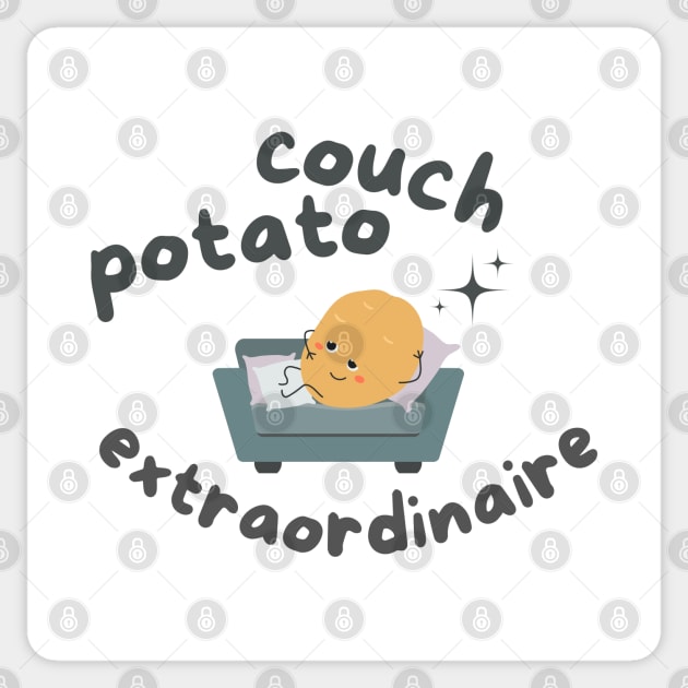 potato couch extraordinaire Sticker by saiinosaurus